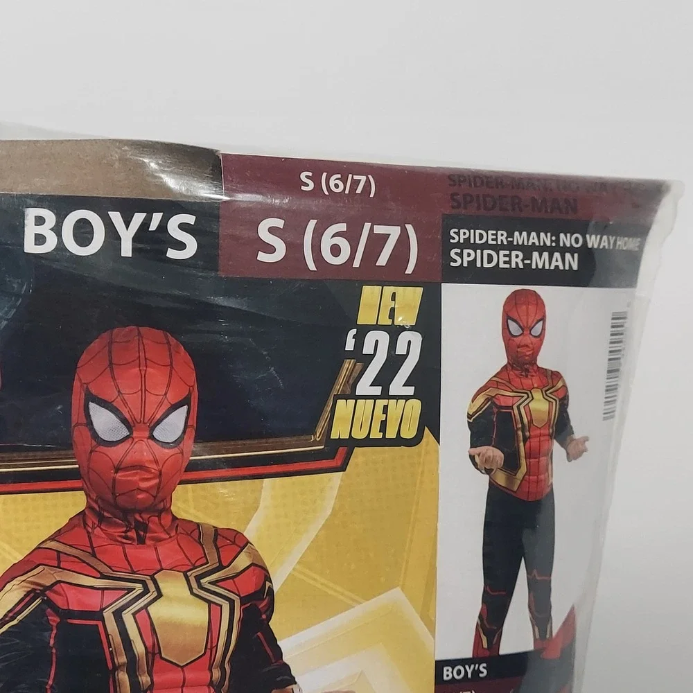 Spider-Man Costume Boys S 6/7 Red Integrated Suit No Way Home JWC0020 Marvel